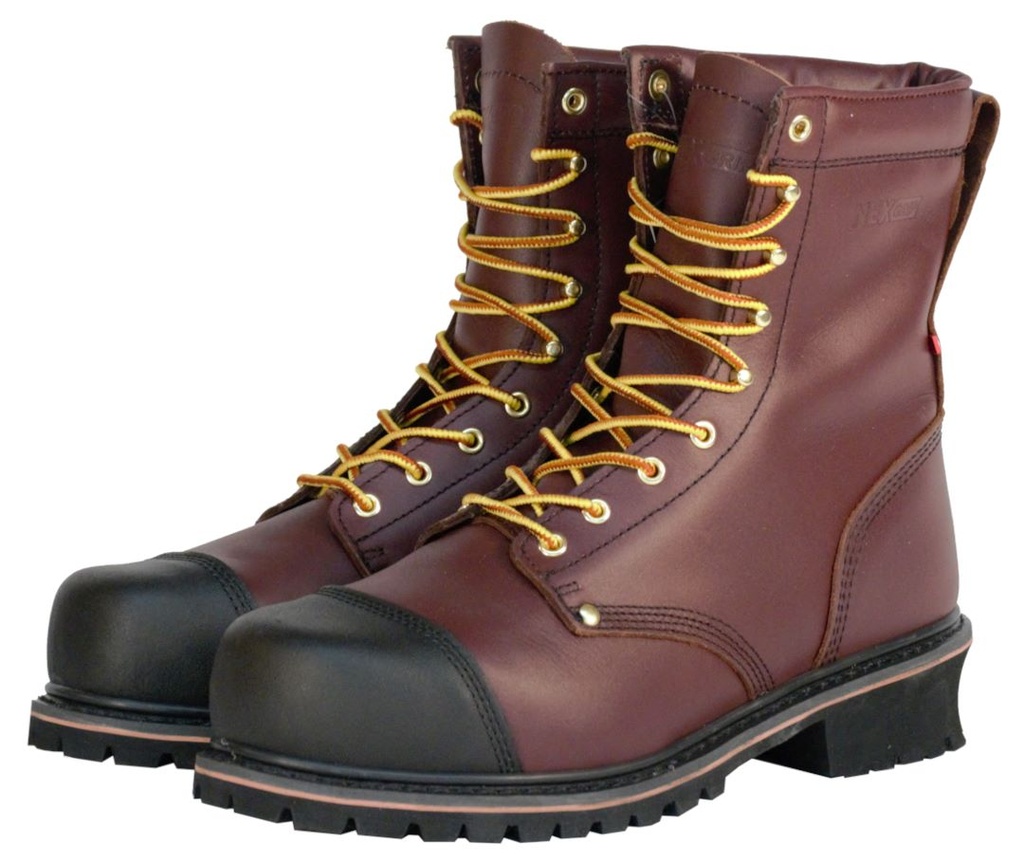 NEXGRIP Armortex Chainsaw Safety 8 Wood Logger Boot 2 Heel Steel Toe Uninsulated IP2011